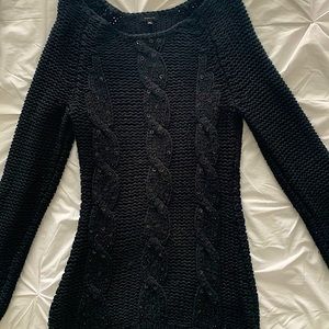 Black Sequin Sweater Size M